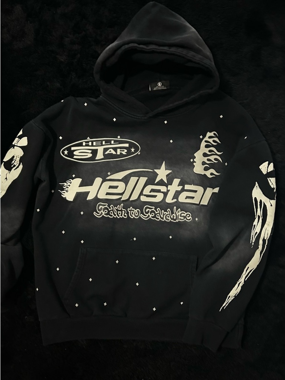 Black hellstar Hoodie Sweatshirt -